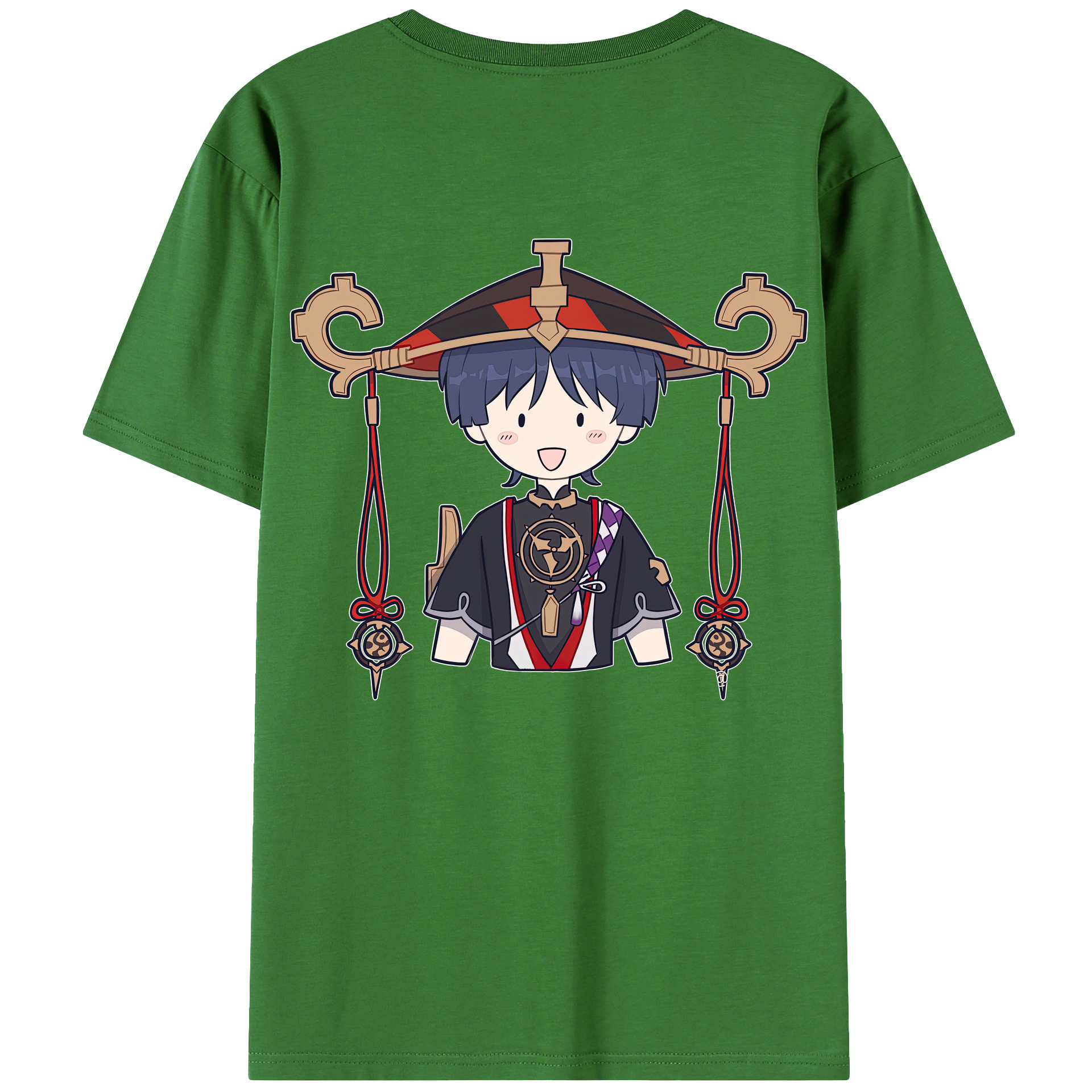 げんし神 さんペい genshin Sanpei レディース半袖Tシャツ(バックプリント)